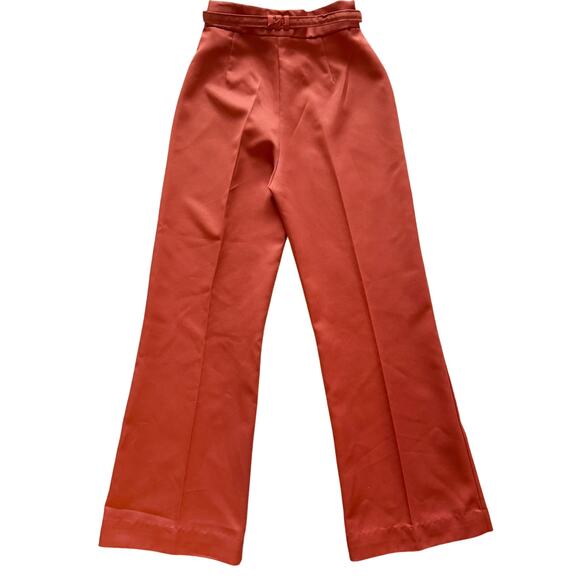 Vintage What's In a Name Wide leg Bell bottom pants Women 25 Orange Union 80s - Picture 16 of 16